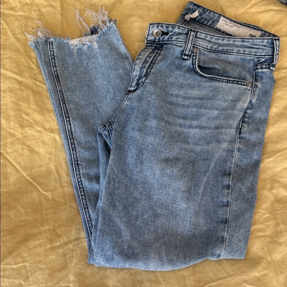 rag & bone DRE Low Rise Slim Boyfriend Jeans Light Wash 29 - Picture 4 of 9